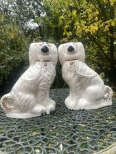 Extremely Rare Pair Of Beswick 1378/1 Old English Dogs 13.25 Inches High