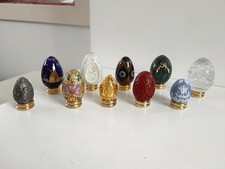 10 1980s Franklin Mint Collectors Treasury of Eggs With Stands