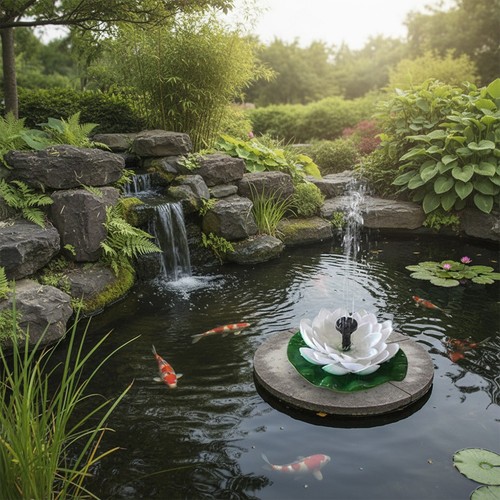 Lotus fountain pump usb water - fountain,