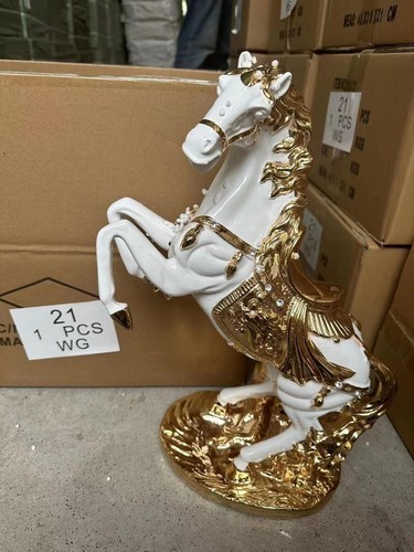 White gold italian style horse - italian,