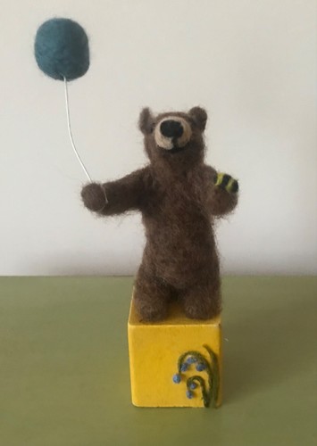 Needle felted brown - felted, bear