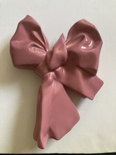 Vintage large ceramic pink - pink, bow