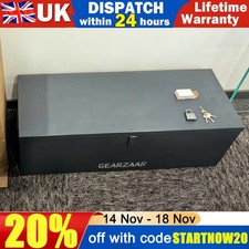 Steel Job Site Tool Box 30" Secure Van Vault Truck Security Chest with Lock 60L