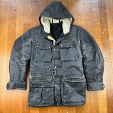 Vintage G. Guaglianone Made In Italy Waxed Field Parka Jacket Size Medium