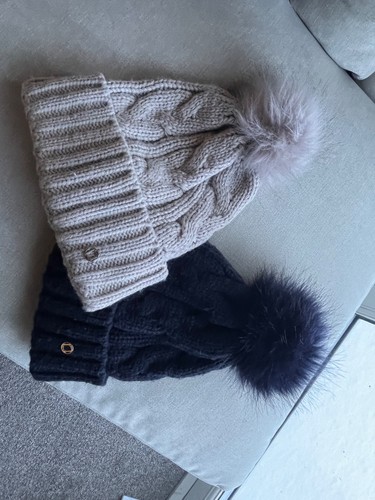 Lipsy bobble hat womens grey - bobble,