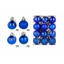24pcs Christmas Decor Baubles Tree Hanging Balls Xmas Party Wedding Ornament 3cm