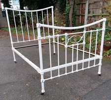 Antique Iron & Brass Bed Frame