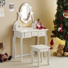 Kids Vanity Table Set & Stool