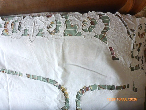 Antique french metis linen bed - french,