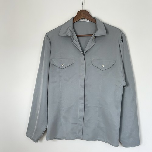 Vintage grey button down - grey,