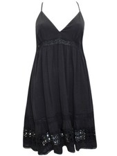 Black Strappy Crochet Short