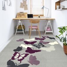 Modern Style Rugs Colourama Butterfly Short Pile Large Living Space Area Rug