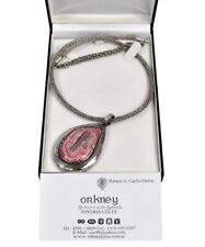 Boxed Orkney 925 Sterling Silver Necklace & Agate Pendant