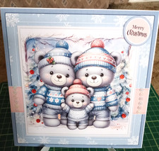 Handmade decoupage cute bears