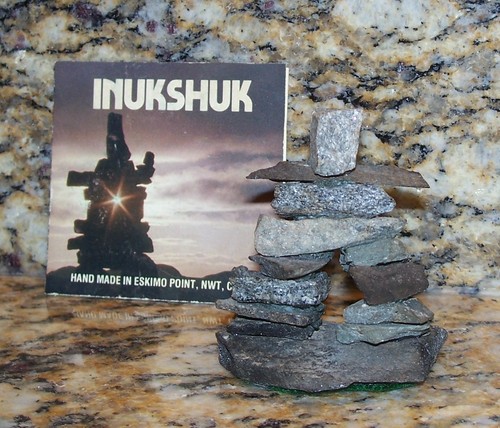 Inukshuk miniature sculpture - inukshuk,