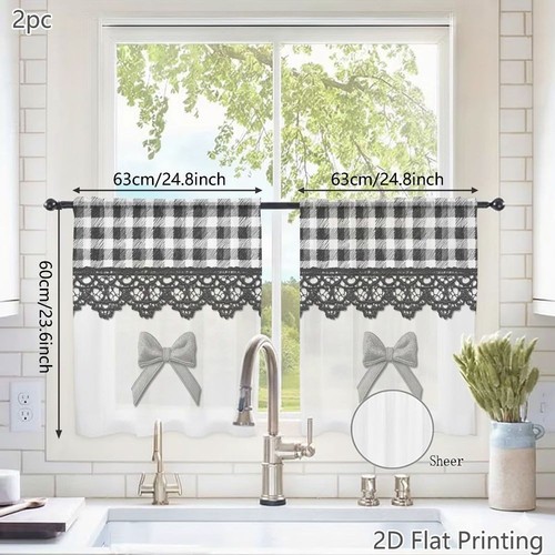 Short sheer curtains - short,