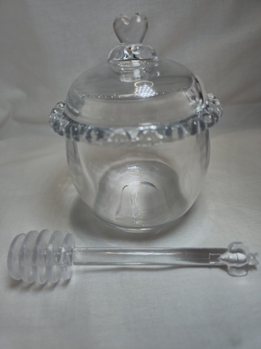 Vintage decorative glass honey - glass,