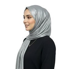 Womens Shimmer Hijab Scarf Viscose Head Scarves Wrap Shiny Muslim Ladies Shawl