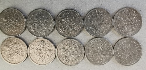 1962 queen elizabeth sixpence - 1962,