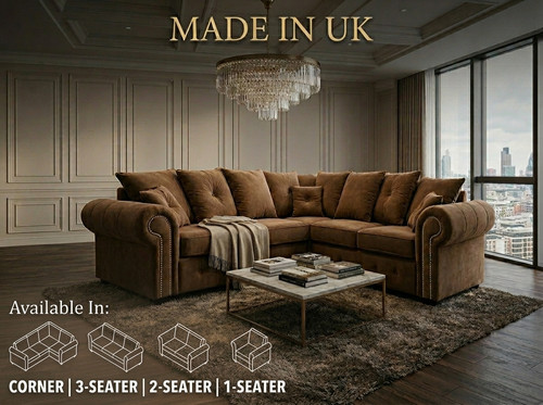 Olympia velvet sofa corner - velvet,
