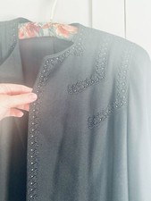 1940’s larger Evening Swing Jacket 20/22 Studs Wide Sleeves Union Label Soutache