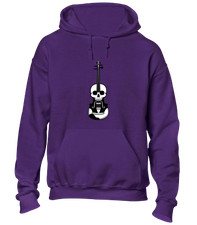 VIOLIN SKULL HOODY HOODIE COOL MUSIC MUSICIAN BAND DESIGN GIFT PRESENT IDEA TOP
