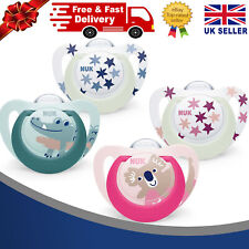 NUK Star Baby Dummy Day & Night Soothers BPA-Free 2 Count-Choose Colour&Size