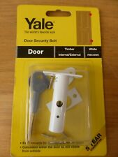 YALE Door Security Bolt White PM444WE Rack bolt with key PM-444-WE  NEW