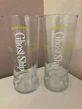 2 X Adnams South wold Ghost Ship Pint Glass - Brand New M24 Design Free Postage