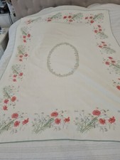 Vintage DORMA Poppies Collection Rectagular Tablecloth (Marked)