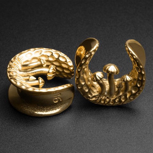 Trio mushroom gold pvd saddle - mushroom,