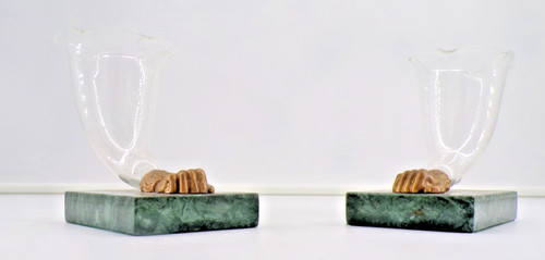 Antique pair elegant - elegant, glass