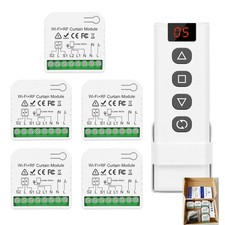 DieseRC 5pcs Smart Roller Shutter Controller Remote Con Tuya APP WiFi+RF Curtain