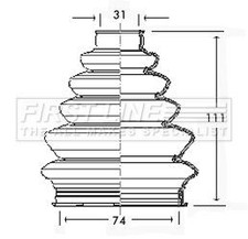FIRST LINE FCB2327 Drive Shaft