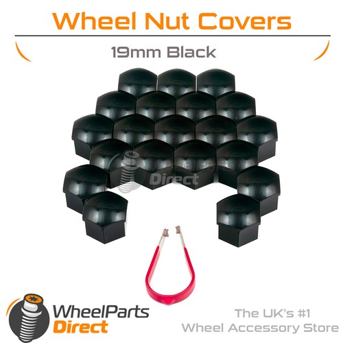 Black wheel nut bolt - black,