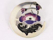 Flower Brooch Sterling Silver