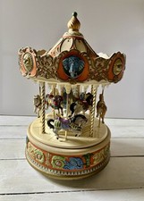 Large Handmade Porcelain Carousel by ‘Melody in Motion’. H. 44cm No rotation*.
