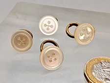 4 Similar Vintage Mother of Pearl Shell Button Effect Dress Shirt Studs -14mm