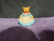3x Minature Ceramic Teddy Bear