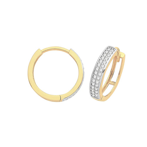 Hinged earrings 9ct yellow - hinged,