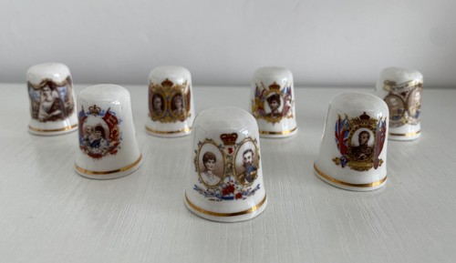 Vintage commemorative thimbles - commemorative,