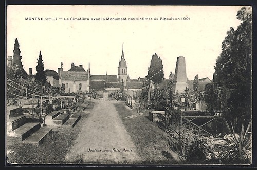 Old postcard monts et l - old,