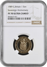 1989 Proof Full Sovereign NGC PF70
