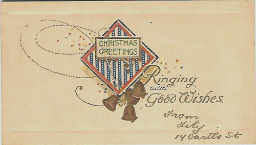 Antique vintage christmas - antique, card