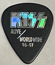 Kiss Paul Stanley Alive Worldwide Guitar Pick, Black w/Horizontal Prism
