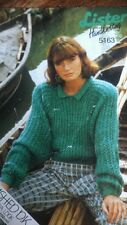 Robin Knitting pattern Ladies Girls Textured Sweater Top 30"-40" chest DK wool