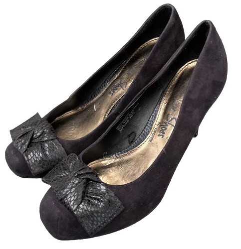 Dark purple black - dark, suede
