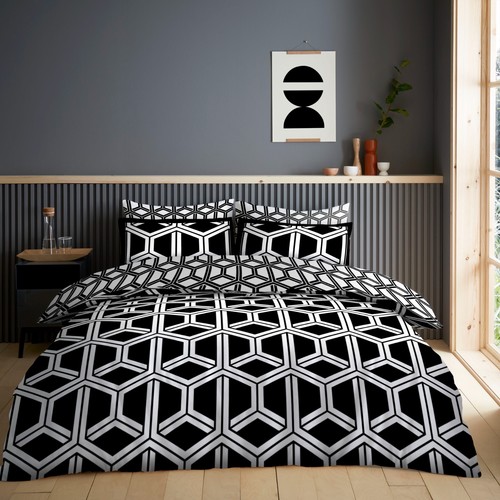 Printed bedding set grey duvet - set,