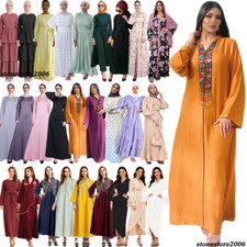 Ramadan Abaya Dubai Kaftan Women Muslim Maxi Dress Islamic Caftan Long Gown Robe