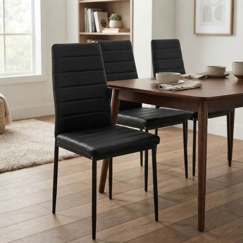 Faux leather metal dining - faux,